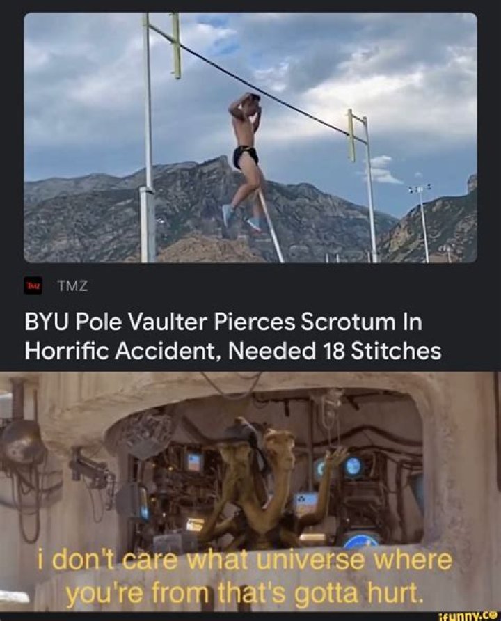BYU Pole Vaulter Pierces Scrotum In Horrific Accident, Needed 18 Stitches |