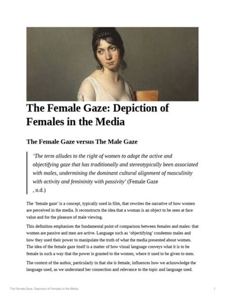 Where Identity, Representation, And The Female Gaze Intersect